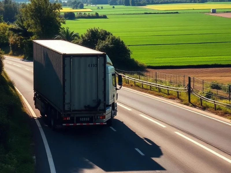Caminhão representando o seguro para transportadoras